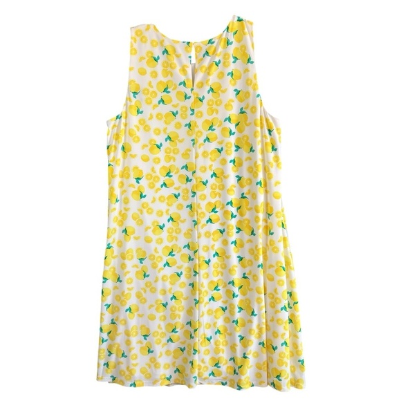 PAPPAGALLO Gwen Live Gives You Lemons Sleeveless Mini Swing Dress Size Large - Picture 3 of 12